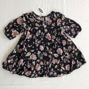 NWT toddler girl tiered-ruffled swing dress floral
